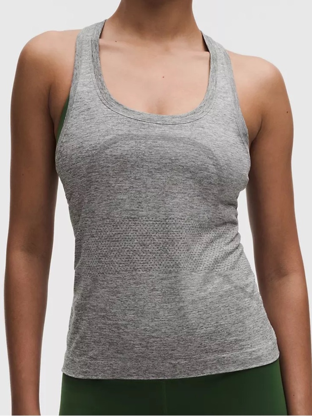 Lululemon Swiftly Tech Racerback Tank Top 2.0 Waist Length - Slate/ White Grey